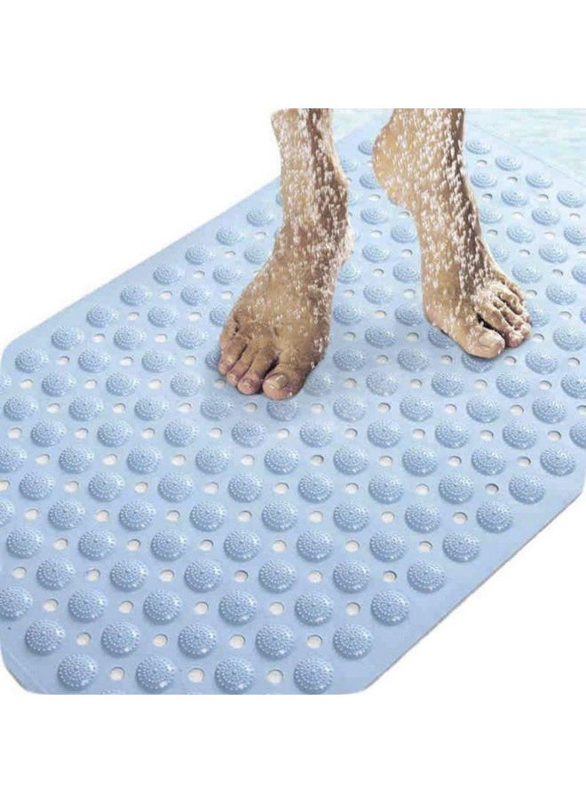 Non-Slip Bath Mat For Toilet, Kitchen, Bathroom, Shower With Anti Slip Suction Cups (Multicolour, 70 X 37 Cm, 1-Pcs)