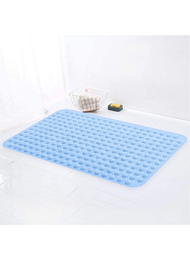 Anti-Slip Shower Mat For Bathroom Floor Blue, 80X120 Cm (Accu-Pebble)| Bathroom Shower Mat |Anti-Skid Mat For Bathroom Floor