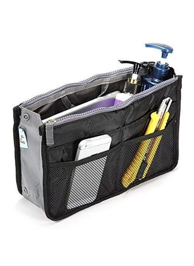 Polyester Multi Pocket Handbag Organizer (Black)