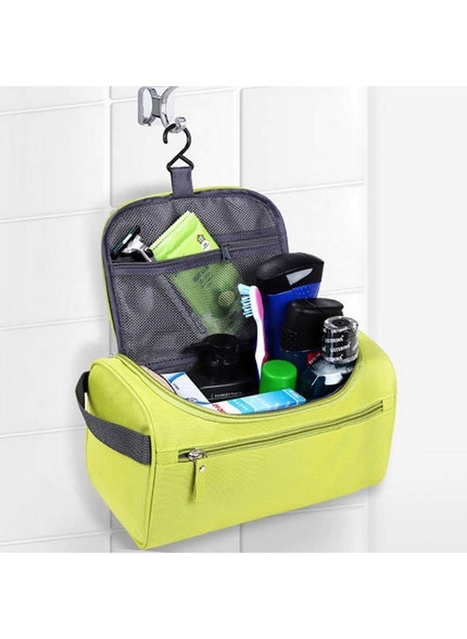 Hanging Travel Toiletry Bag, Waterproof Dopp Kit For Shaving Makeup Accessories, Men'S Cosmetic Organizer With Large Capacity, For Gym, Camping (Green S1622) 12.50 Cms