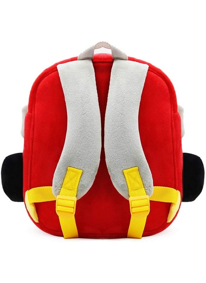 Kids Soft Animal Cartoon Travelling School Bag Soft Plush Backpacks Boys Girls Baby For 2 To 5 Years Baby/Boys/Girls Nursery, Preschool, Picnic(Redfireengine), 10 Liters