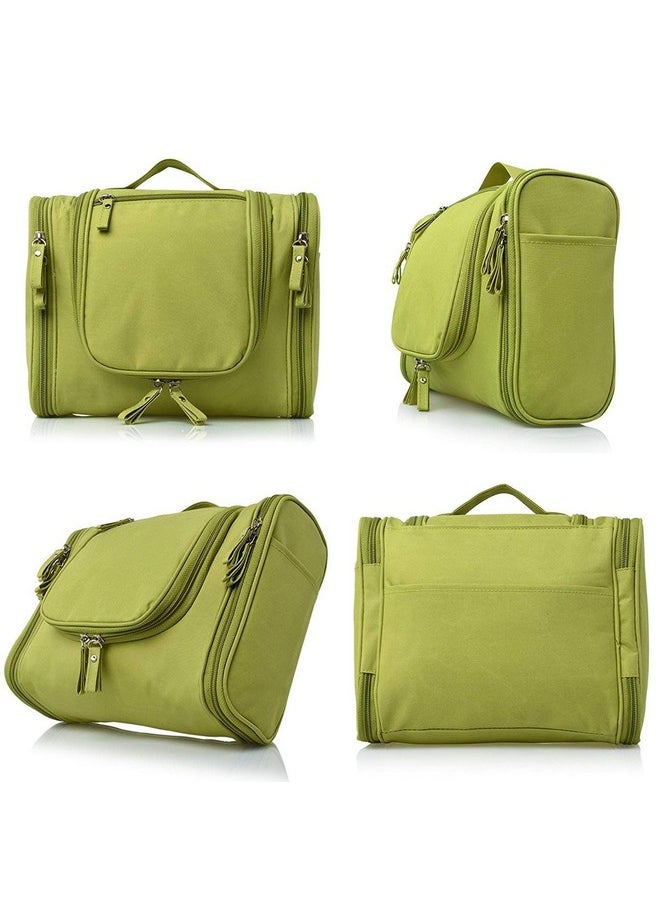 Hanging Toiletry Kit Bag Extra Large Capacity Travel Organizer Bags For Men And Women Durable Waterproof Nylon Makeup Bag For Toiletries,Cosmetics, Brushes (Green),W-11 Cm