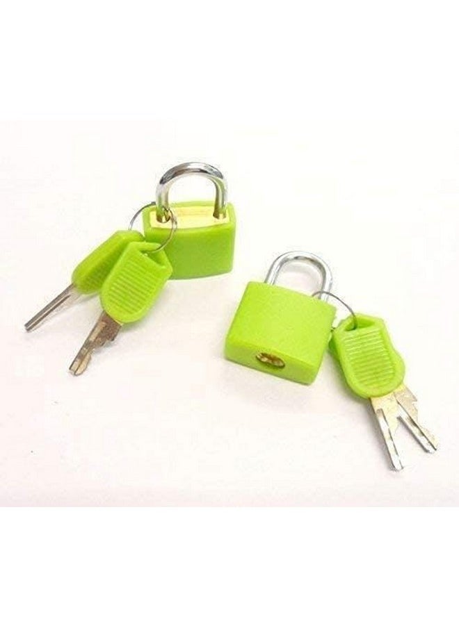 4 Pcs Small Size Padlocks For Securing Luggage While Travelling Along With 2 Keys For Each Lock(Color May Vary)