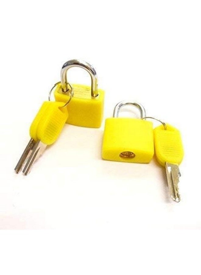 4 Pcs Small Size Padlocks For Securing Luggage While Travelling Along With 2 Keys For Each Lock(Color May Vary)