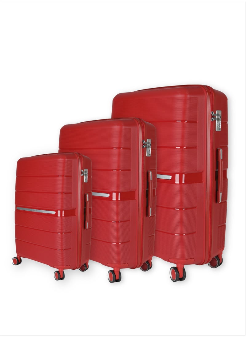 Hardshell Luggage Sets PP Luggage Sets With Lightweight Design Luggage Sets With Double Spinner Wheels, Built-In TSA 20/24/28 inch - Set of 3 Pieces