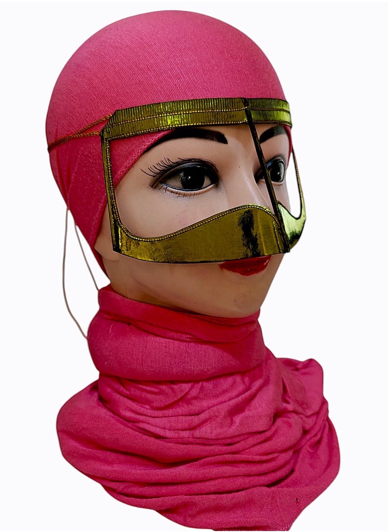 Burqa Traditional Green Arabian Facemask Niqab Hijab 2pcs