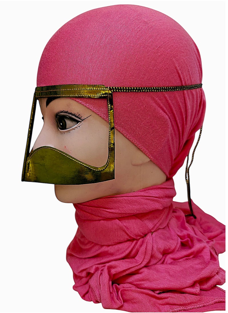 Traditional Burqa, Niqab, facemask, Arabian women facemask Green Color 2pcs