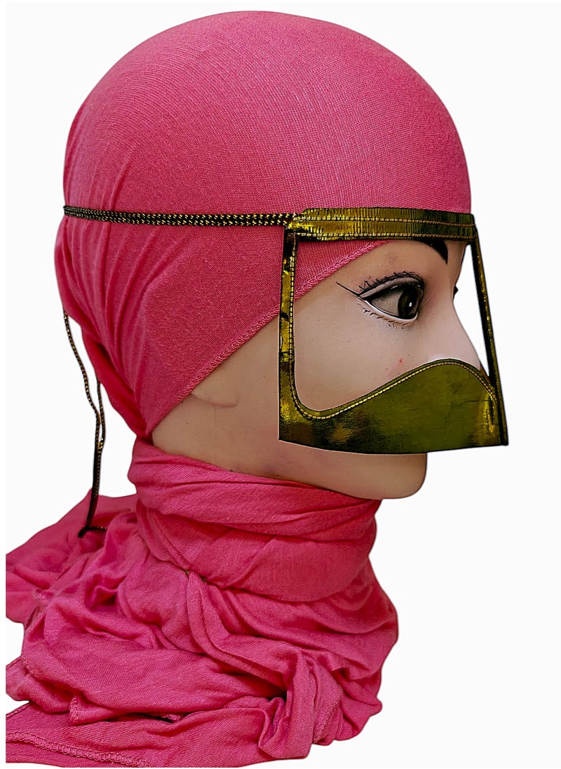 Traditional Burqa, Niqab, facemask, Arabian women facemask Green Color 2pcs