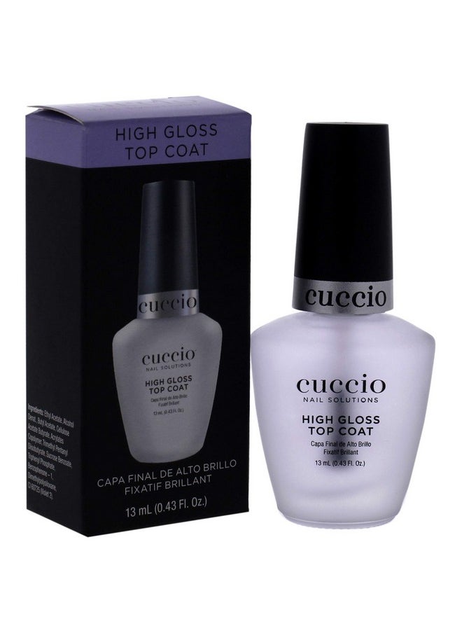 Cuccio Color Top Nail Coat, High Gloss Top Coat.43 Ounce