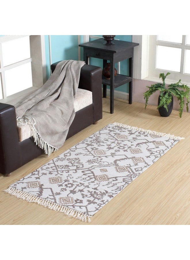 Warm Oasis Woollen Jacquard Rug 80 x 150 cm