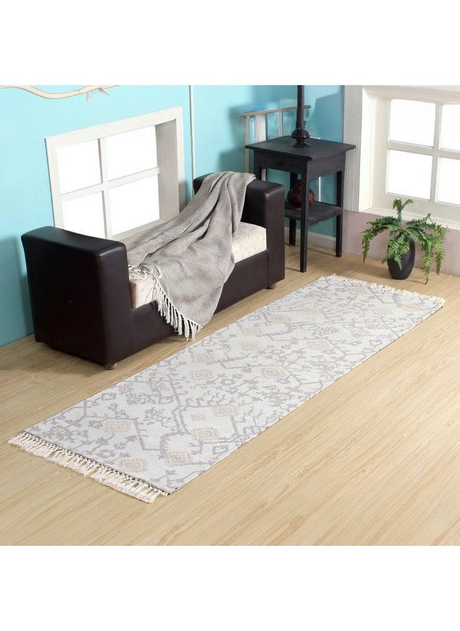 Warm Oasis Wool Jacquard Rug 80 x 230 cm