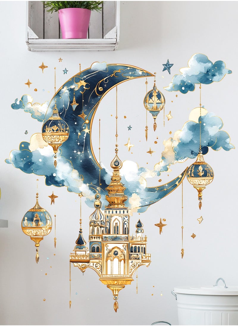 Middle East Festival Dream Moon Chandelier Castle Stickers Living Room Entrance Wall Decoration Wall Stickers