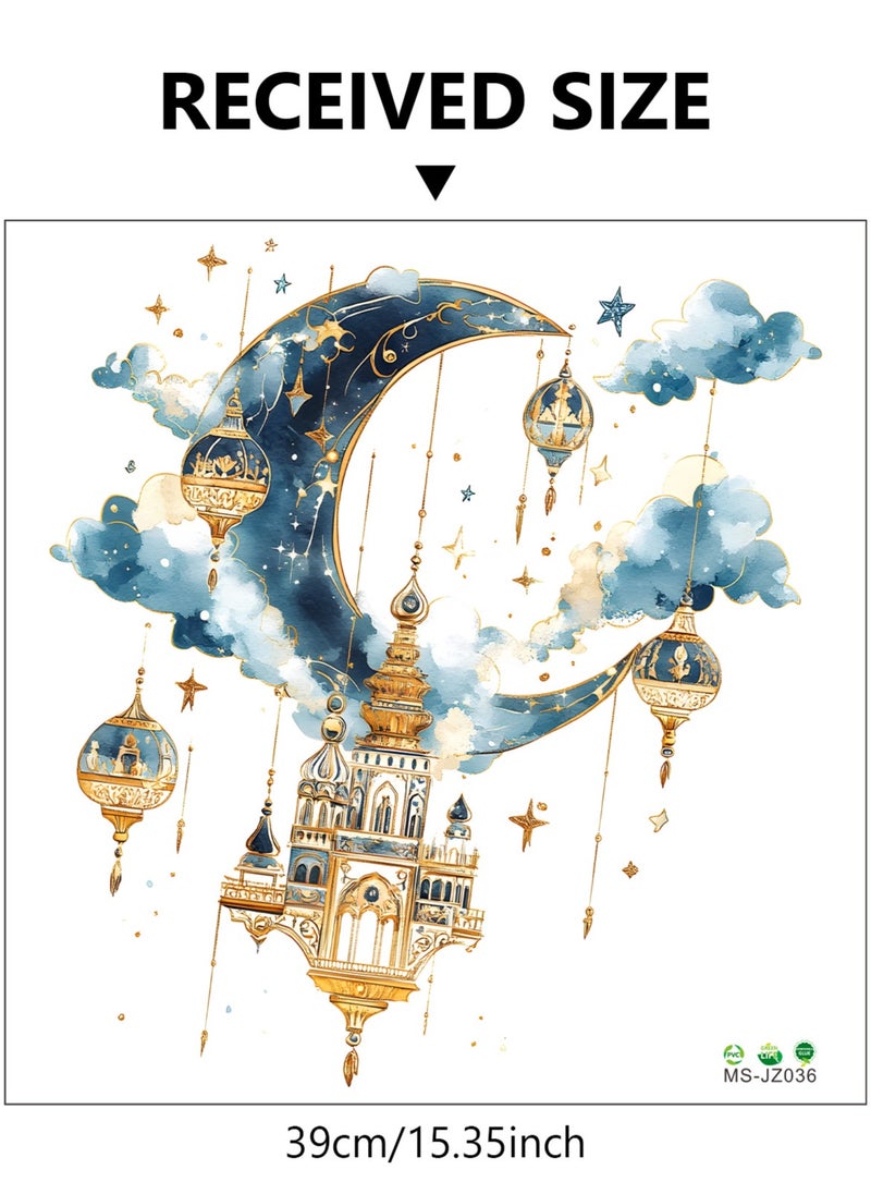 Middle East Festival Dream Moon Chandelier Castle Stickers Living Room Entrance Wall Decoration Wall Stickers