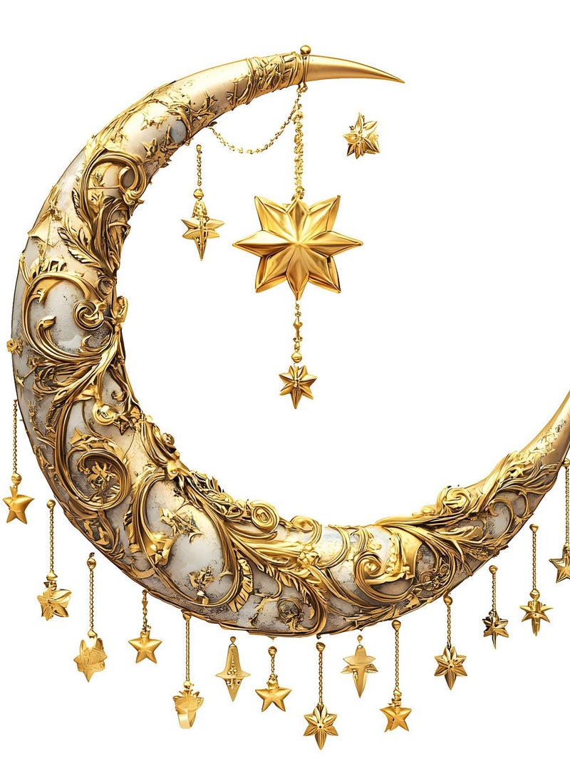 Creative Relief Moon And Star Decorations Bedroom and Dining Room Wall Decorations Wall Stickers