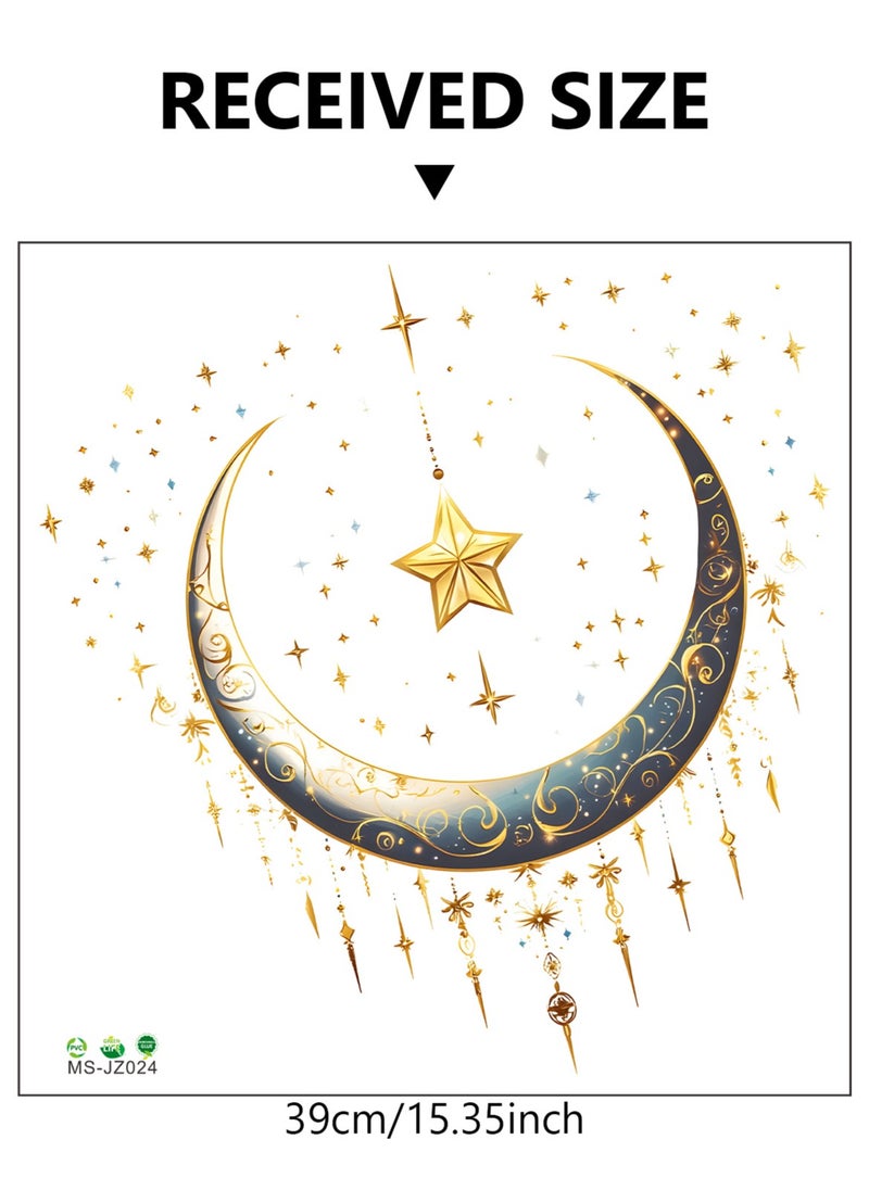 Creative Relief Moon And Star Decorations Bedroom and Dining Room Wall Decorations Wall Stickers