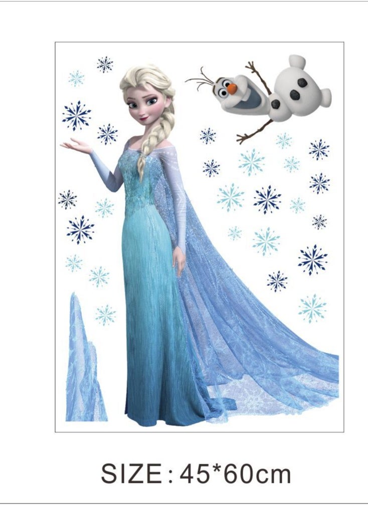 Cartoon Frozen Princess Elsa Children's Wall Stickers Wall Stickers Removable