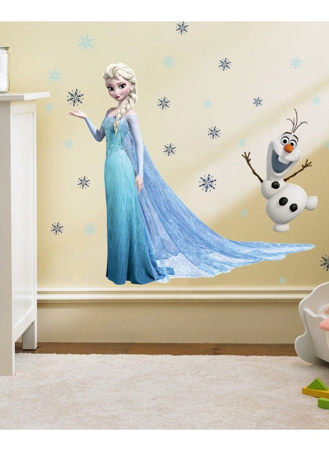 Cartoon Frozen Princess Elsa Children's Wall Stickers Wall Stickers Removable