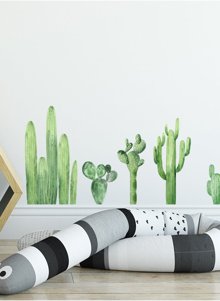 Creative Green Plant Living Room PVC Wall Sticker Self-adhesive Bedroom Background Decoration Wall Sticker