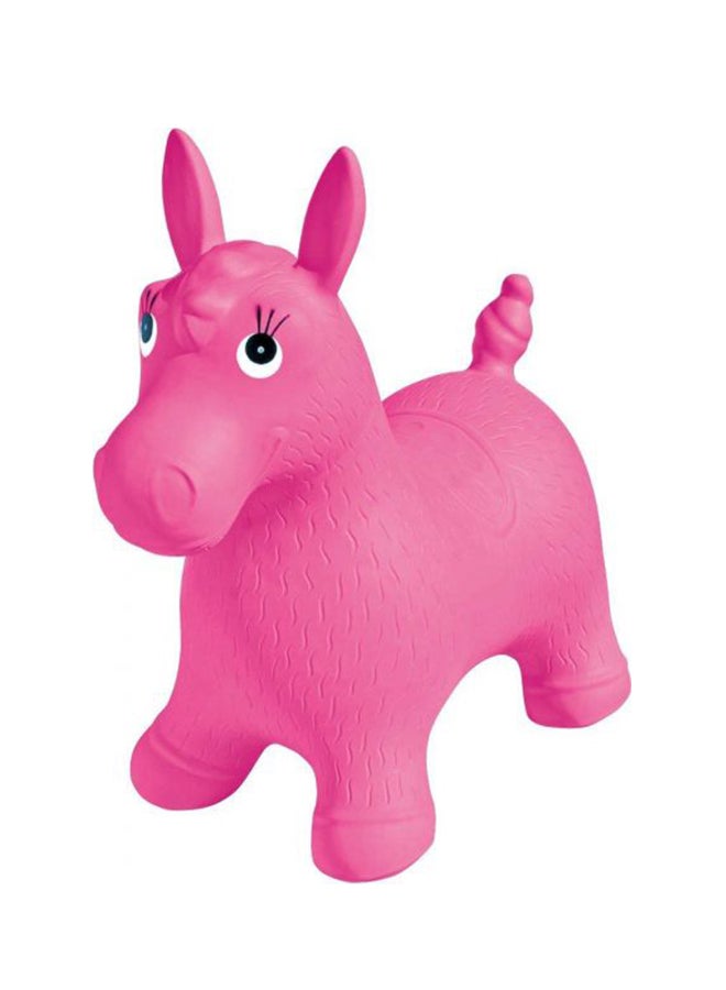 Inflatable Space Hopper Jumping Horse Ride-On Bouncy Animal Toy For Kids Pink