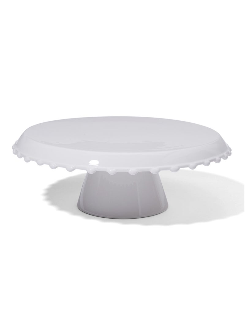 Pearl Cake Stand White 30.5x30.5x10.5centimeter