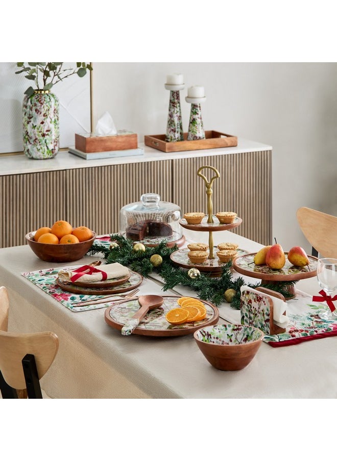 Berry Wooden Cake Stand 26.5 x 10 x 26.5 cm