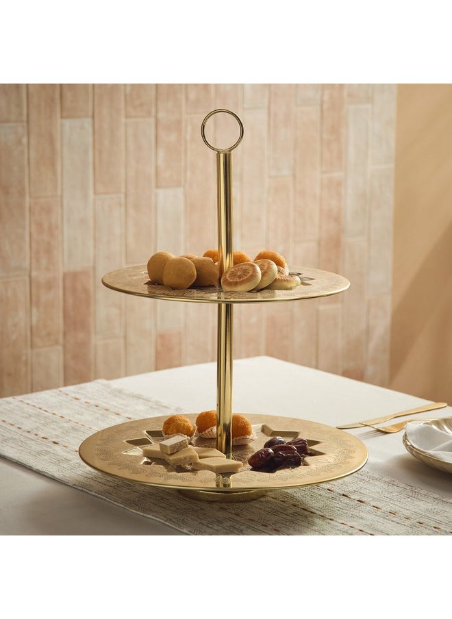 Eliza 2-Tier Cake Stand 34.5 x 34.5 x 46.5 cm