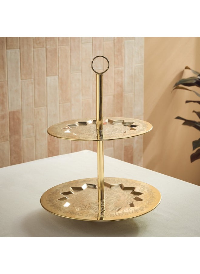 Eliza 2-Tier Cake Stand 34.5 x 34.5 x 46.5 cm