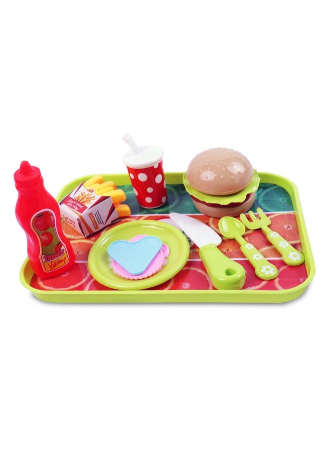 Fast Food Party Play Food Set, Pretend Play Food Toy | Best Gifts Food Playset For Boys Girls Kids - B