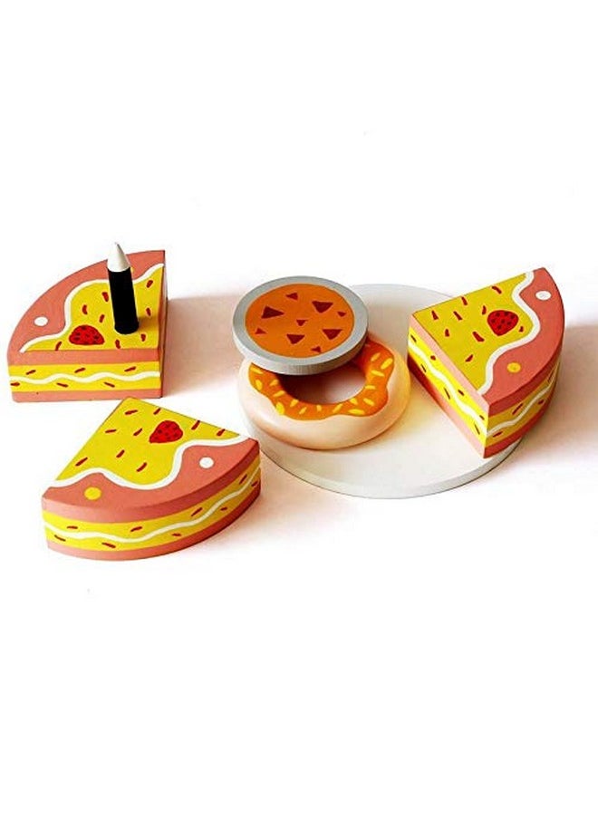 Wooden Pretend Play Dessert Set - Cake, Donuts, Cookies, Cupcake (3 Years+) | 100% Child Safe Materials | Eco Friendly & Sustainable | Pretend Play