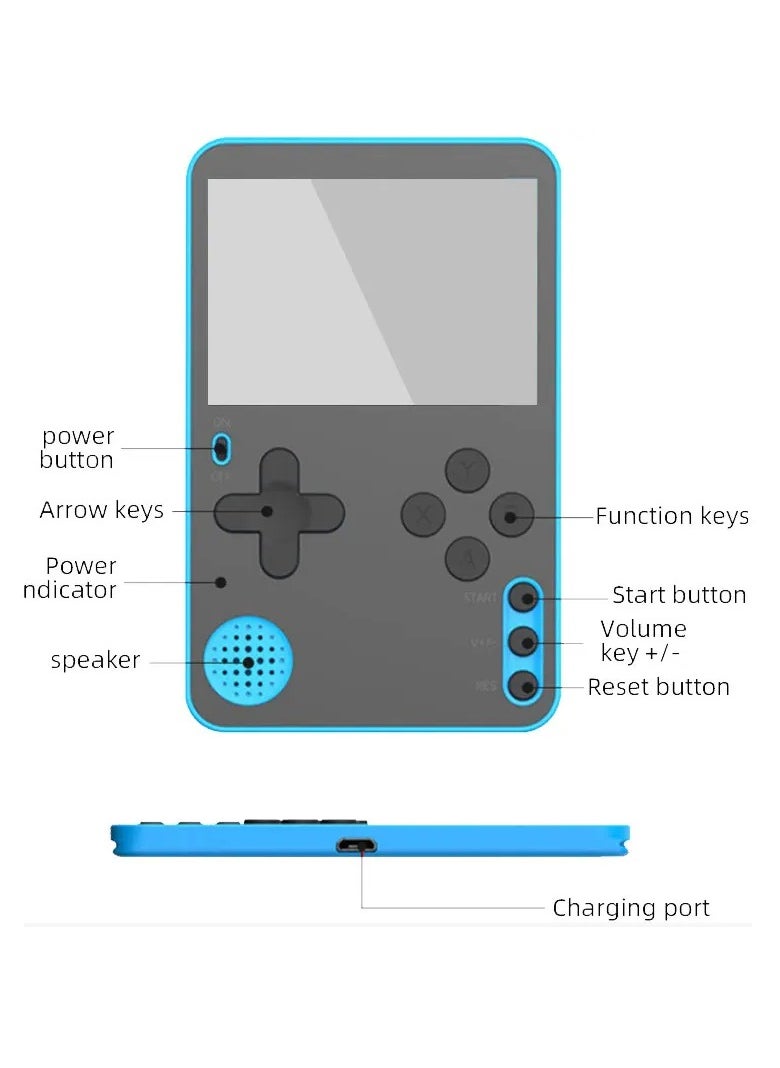 K10 Handheld Game Console, Built-in 500 Classic Games, 2.4