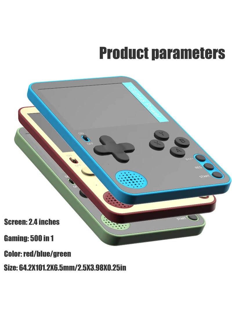 K10 Handheld Game Console, Built-in 500 Classic Games, 2.4