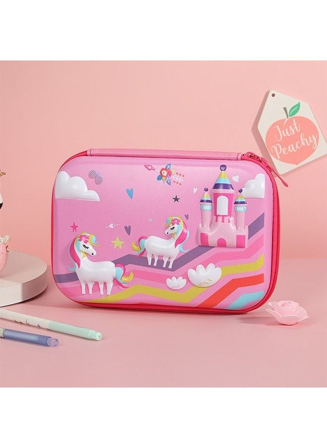 Big Storage Pencil Case for Girls (Castle)