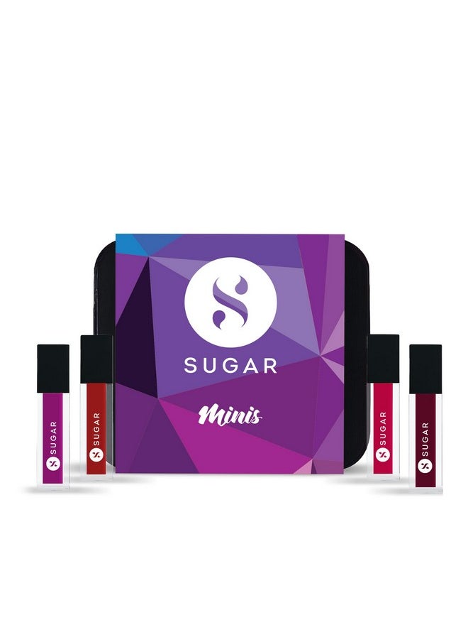 Smudge Me Not Mini Liquid Lipstick Sets For Women | Transferproof & Waterproof | Lasts Upto 12+Hours | Pack Of 4 - Bold Shades