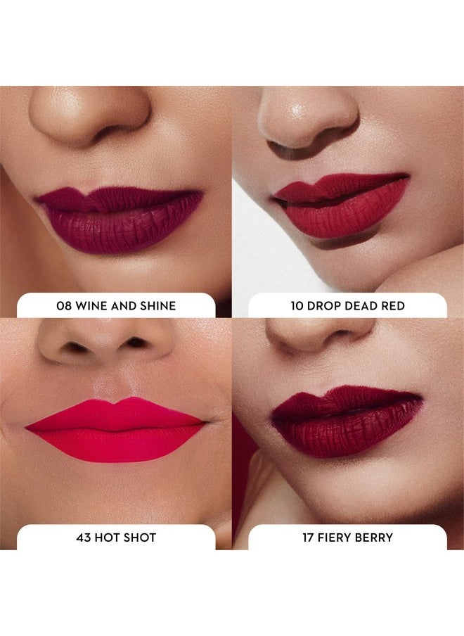 Smudge Me Not Mini Liquid Lipstick Sets For Women | Transferproof & Waterproof | Lasts Upto 12+Hours | Pack Of 4 - Bold Shades