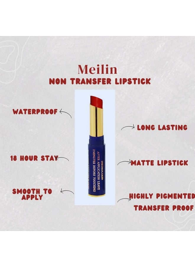 Non Transfer 18 Hours Stay Glossy Lipstick For Women (Multi Colors, 821)