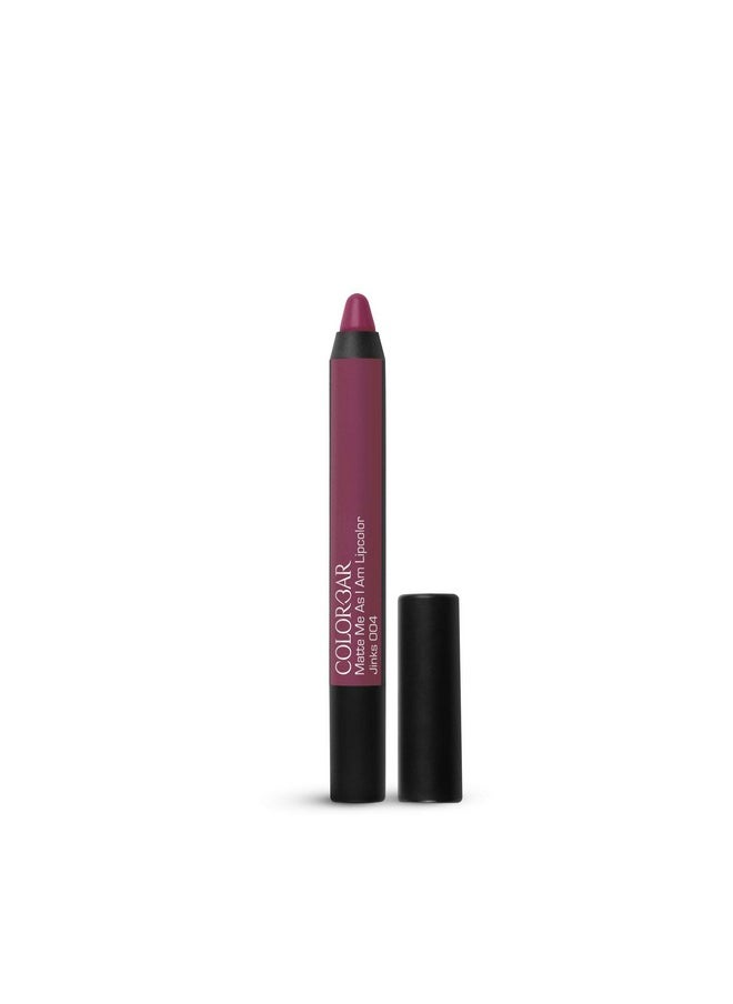 Matte Me As I Am Lipcolor-Jinks, Brown, 2 G | Moisturize And Condition Lips| Long Lasting| Waterproof And Smudge-Proof