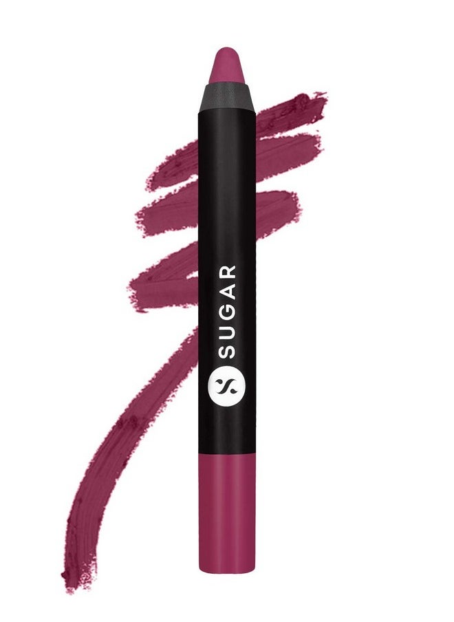 Matte As Hell Lip Crayon | Lasts Upto 8Hrs | Water Resistent Lipstick For Women | 2.5Gm - 32 Miss Rosa