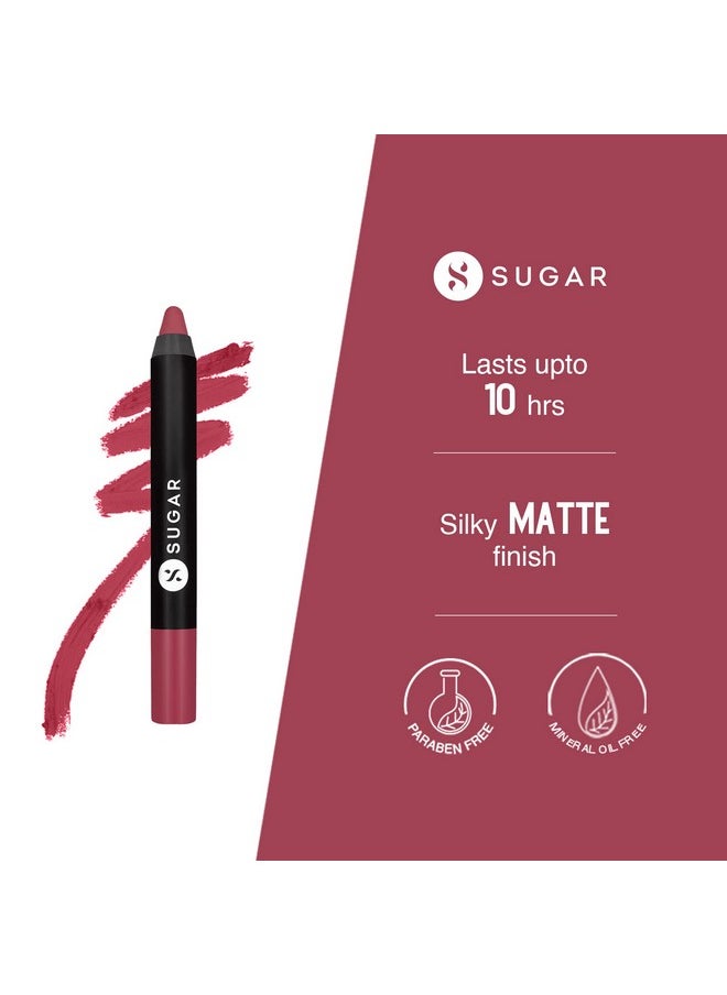 Matte As Hell Lip Crayon | Lasts Upto 8Hrs | Water Resistent Lipstick For Women | 2.5Gm - 28 Honey Rider