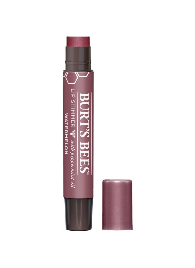 100% Natural Moisturizing Lip Shimmer, Watermelon - 1 Tube , 0.09 Ounce