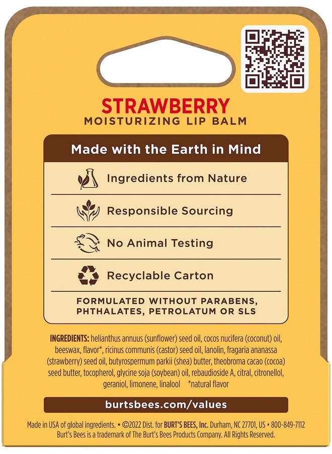 Moisturizing Lip Balm, Strawberry, 0.15 Ounce