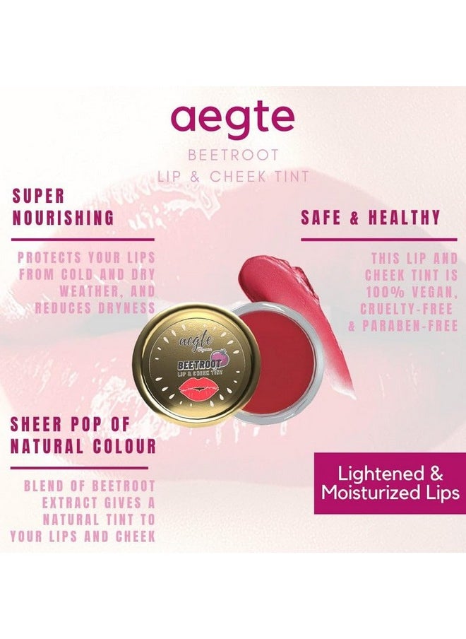 Organics Beetroot Lip & Cheek Tint Balm For Women Helps Lighten Dark Lips Edible Formulation Helps Nourish & Hydrate Dry Chapped Lips (15 Grm), Multicolor