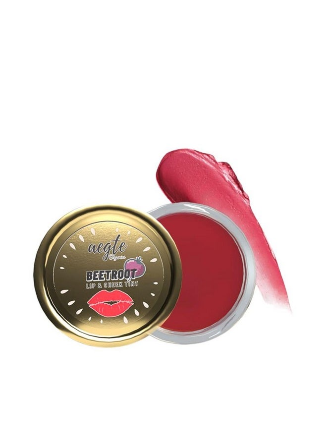 Organics Beetroot Lip & Cheek Tint Balm For Women Helps Lighten Dark Lips Edible Formulation Helps Nourish & Hydrate Dry Chapped Lips (15 Grm), Multicolor