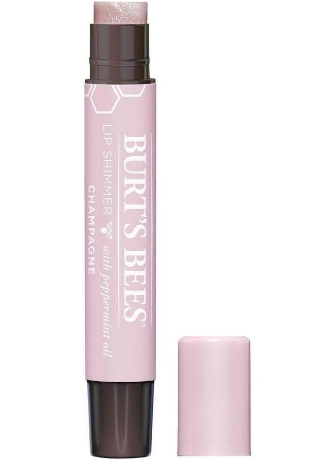 100% Natural Moisturizing Lip Shimmer, Champagne, 1 Tube