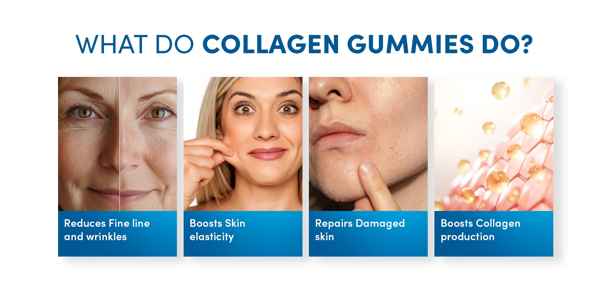 Be Bodywise Vegan Collagen Builder Gummies(115mg) With Vitamin C, Glutathione & Hyaluronic Acid 60 Day Pack