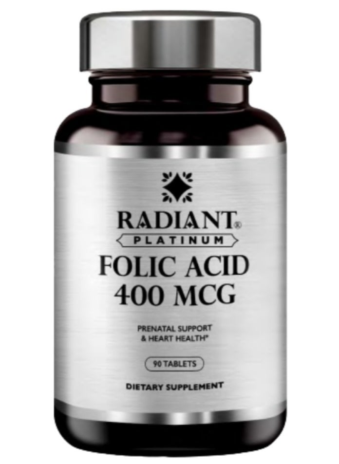 Radiant Platinum Folic Acid 400mcg 90 Tabs