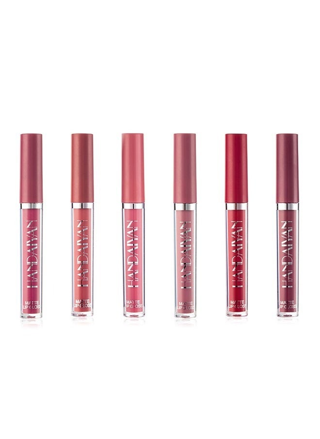 Matte Liquid Lipstick Multicolour,6-Piece #A