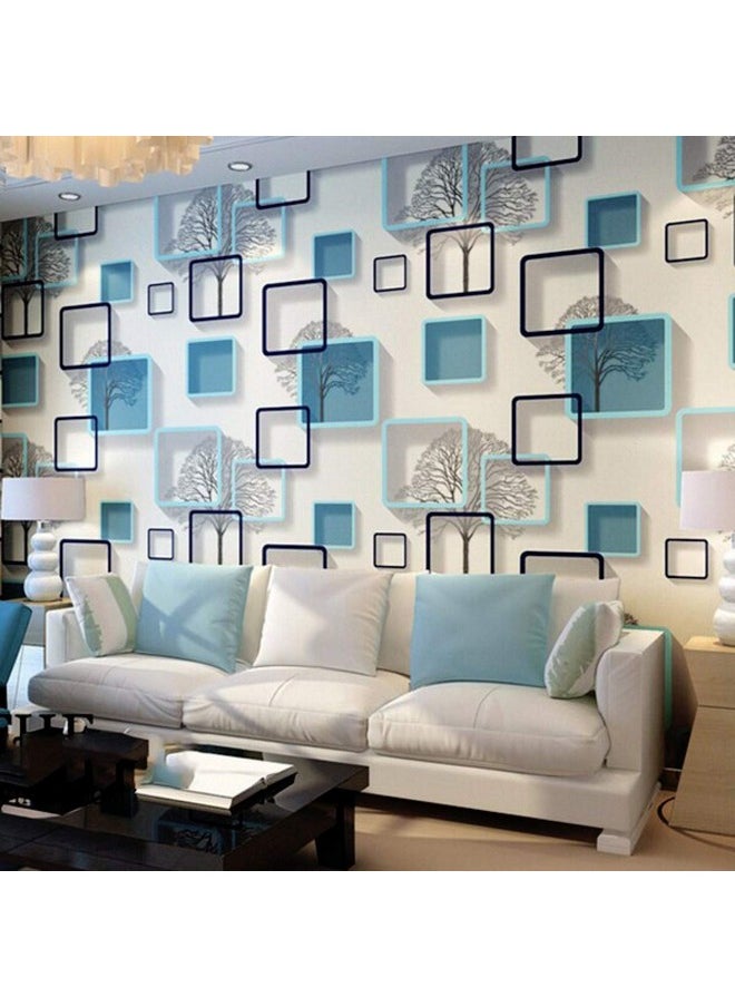 Wall Stickers Wallpaper Diy Decal (45 X 500 Cm) 3D Frames Pvc Diy Self Adhesive, Active Blue