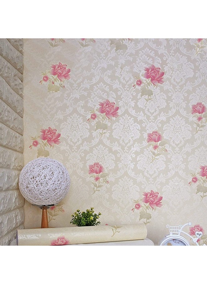 Self Adhesive Waterproof Vinyl Pvc Wall Paper Sticker (18'' X 120'', Perennial Bloom Pink)