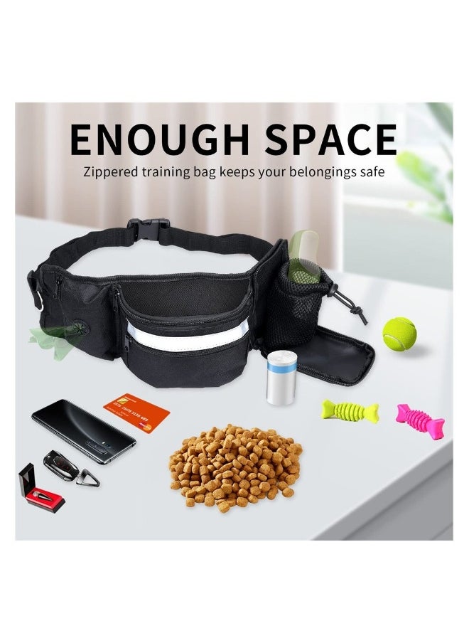 Treat Pouch for Dog Walking, Large Capacity Hands Free Dog Treat Pack for Training, Hiking, Running