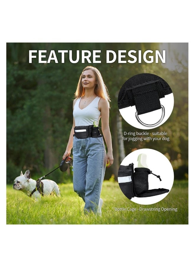 Treat Pouch for Dog Walking, Large Capacity Hands Free Dog Treat Pack for Training, Hiking, Running